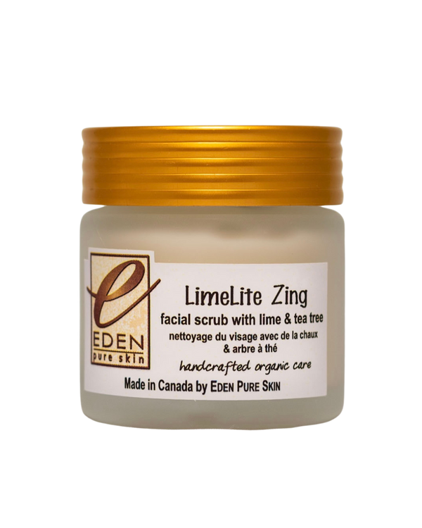 LimeLite Zing - facial scrub with lime & tea tree for COMBINATION / OILY SKIN
